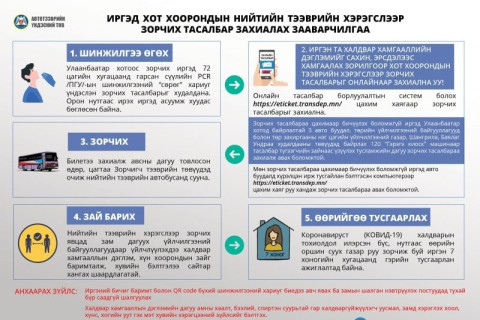 Хот хооронд зорчих иргэд eticket.transdep.mn цахим хаягаар тасалбараа захиалж байна 